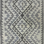 182 × 116 cm Hand-Woven Afghan Kilim Rug – Wool Flatweave