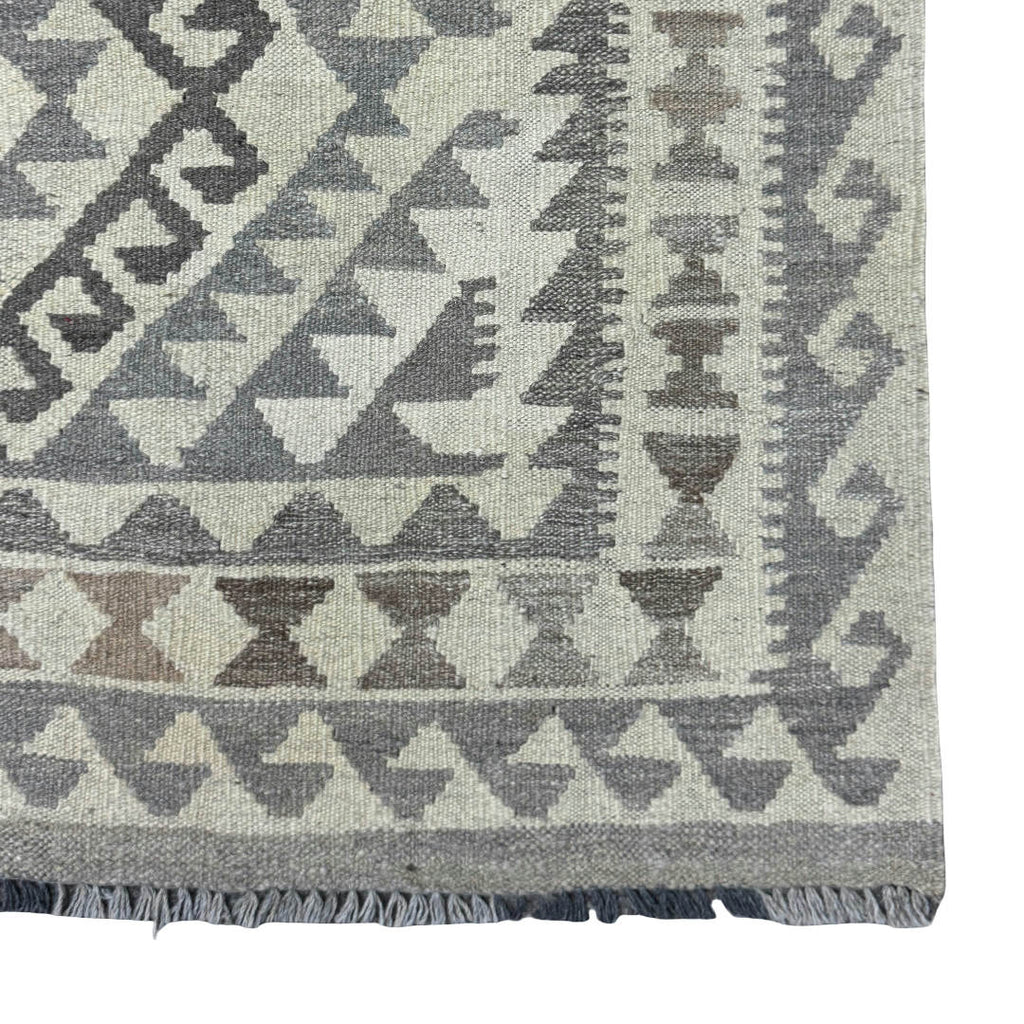 182 × 116 cm Hand-Woven Afghan Kilim Rug – Wool Flatweave
