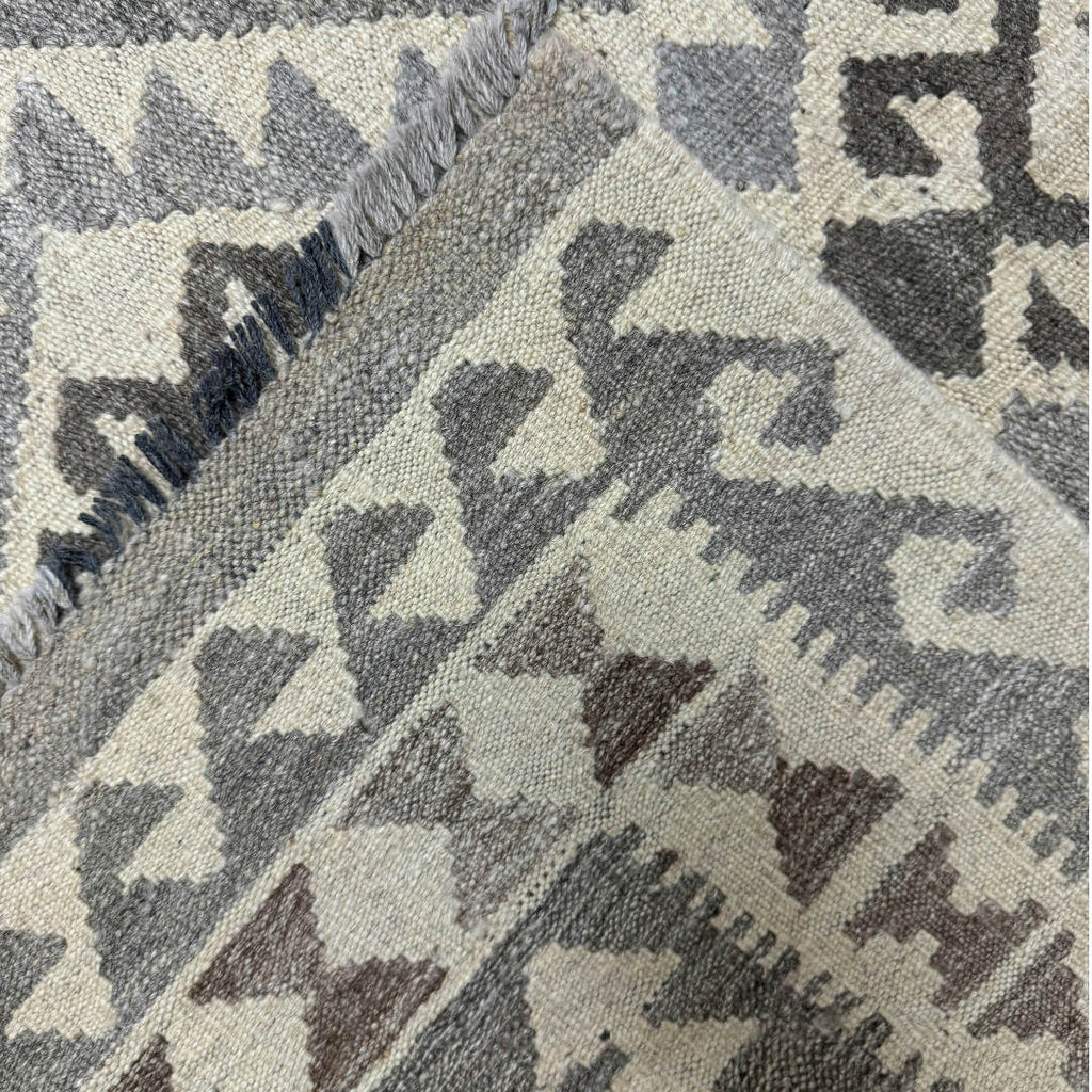 182 × 116 cm Hand-Woven Afghan Kilim Rug – Wool Flatweave