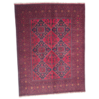197 x 153 cm Hand-Knotted Afghan Turkmen Rug