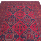 197 x 153 cm Hand-Knotted Afghan Turkmen Rug