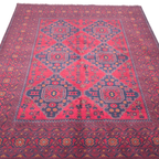 197 x 153 cm Hand-Knotted Afghan Turkmen Rug