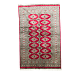 212 x 135 cm Hand Knotted Red Karachi Bokhara – Wool Rug