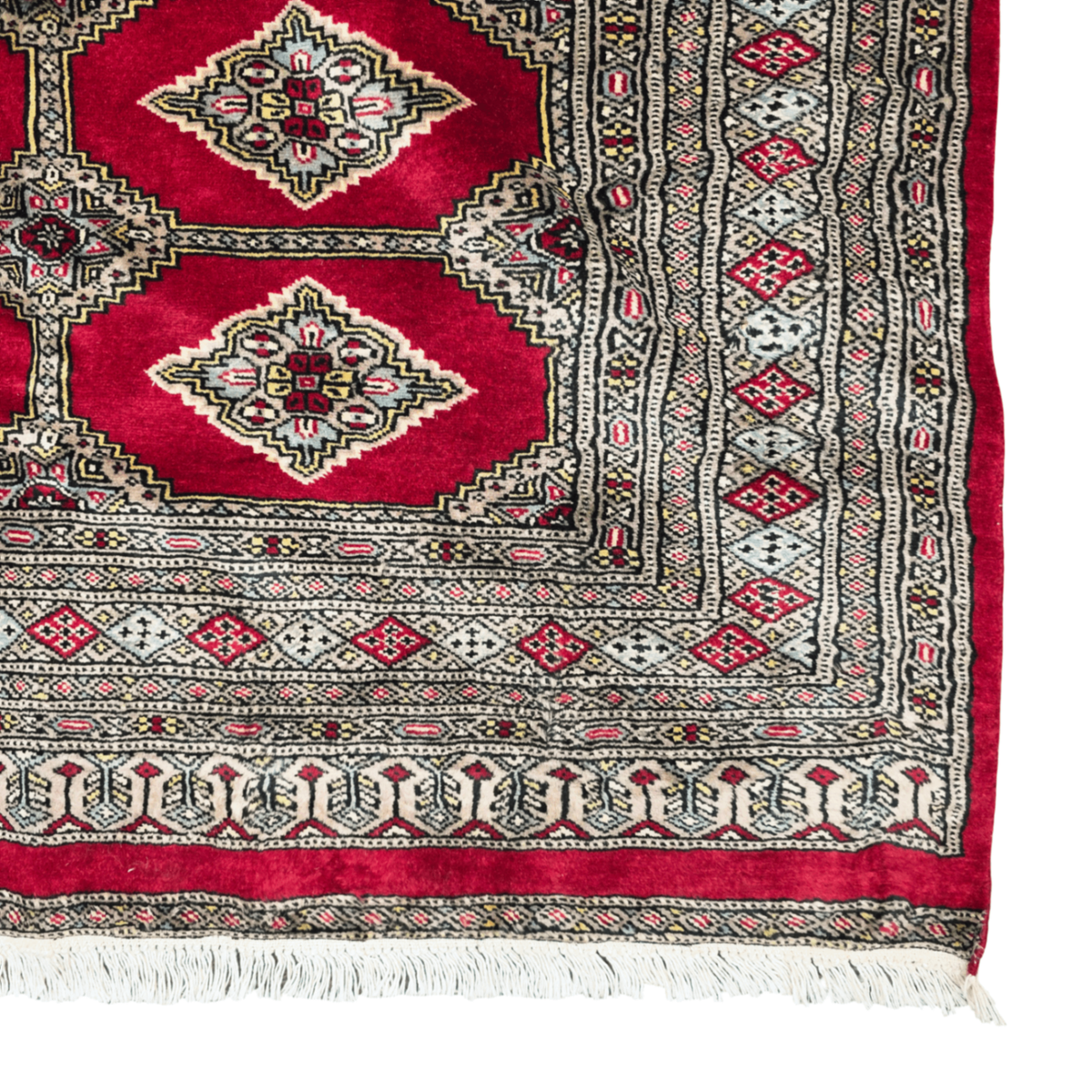 212 x 135 cm Hand Knotted Red Karachi Bokhara – Wool Rug