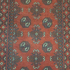 285 x 80 cm Hand-Knotted Red Afghan Akche Runner Rug