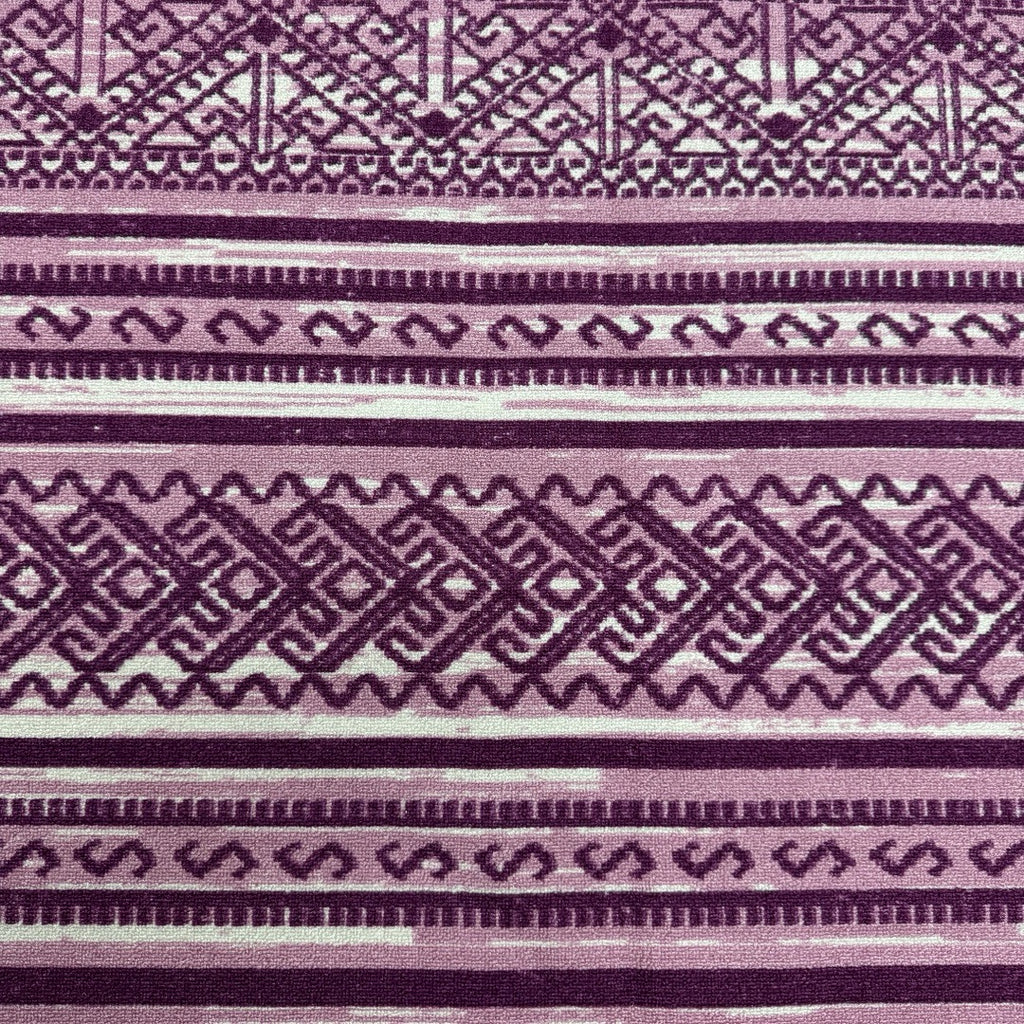 275 x 200 cm Purple & Cream Boho Tribal Pattern Non-Slip Area Rug