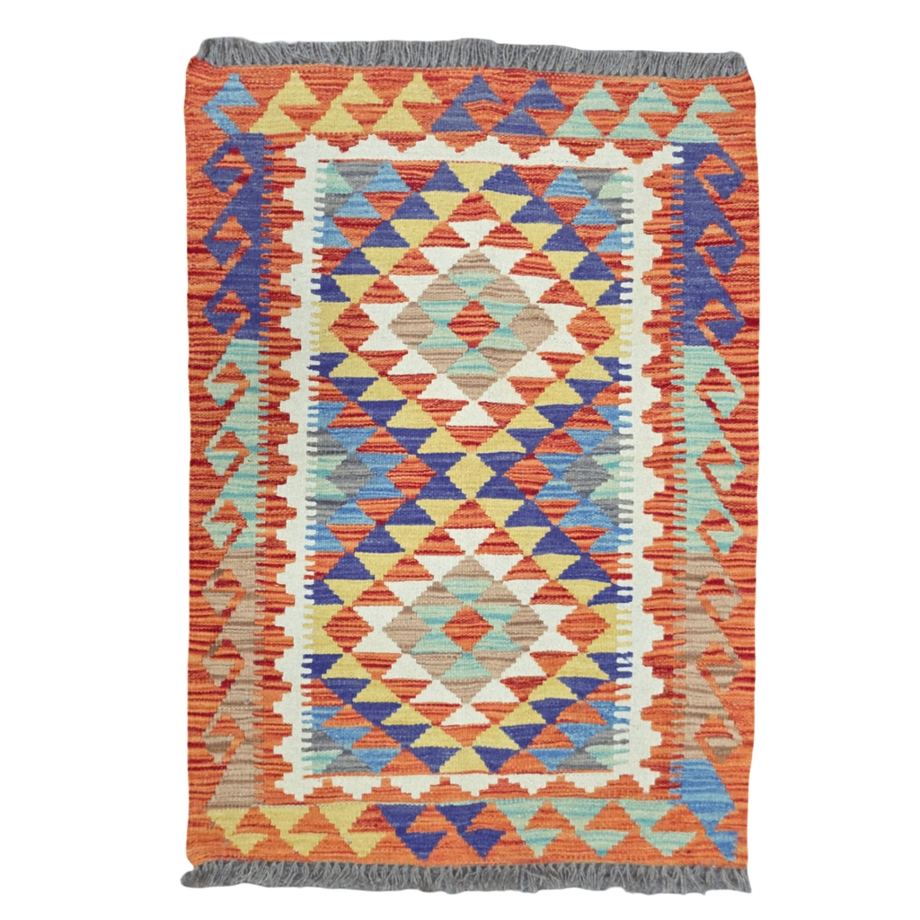 125 x 84 cm Hand Woven Afghan Kilim Rug