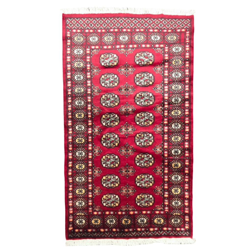 164 x 94 cm Hand Knotted Red Karachi Bokhara – Wool Rug