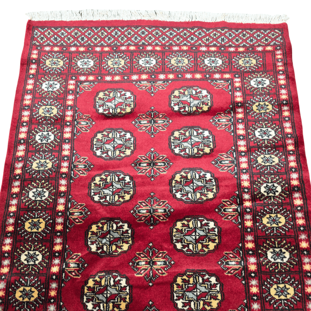164 x 94 cm Hand Knotted Red Karachi Bokhara – Wool Rug
