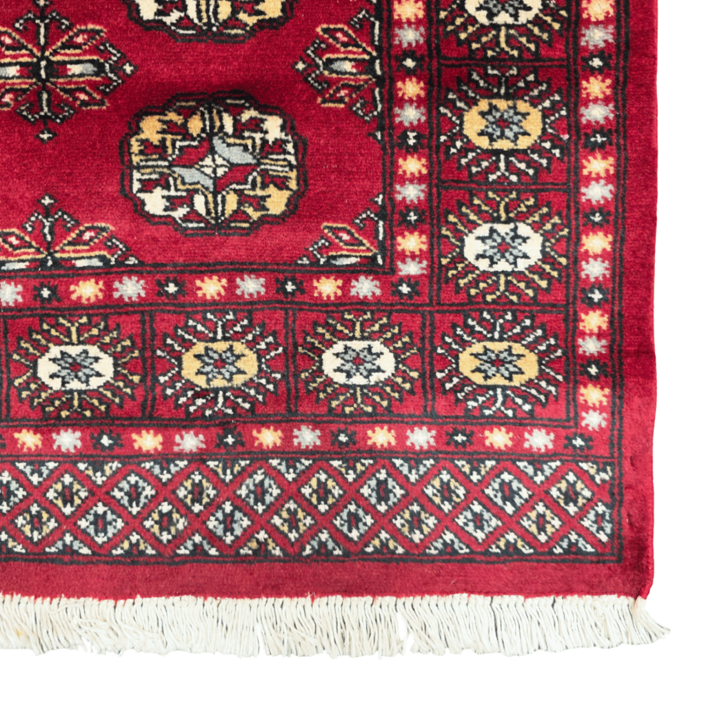 164 x 94 cm Hand Knotted Red Karachi Bokhara – Wool Rug