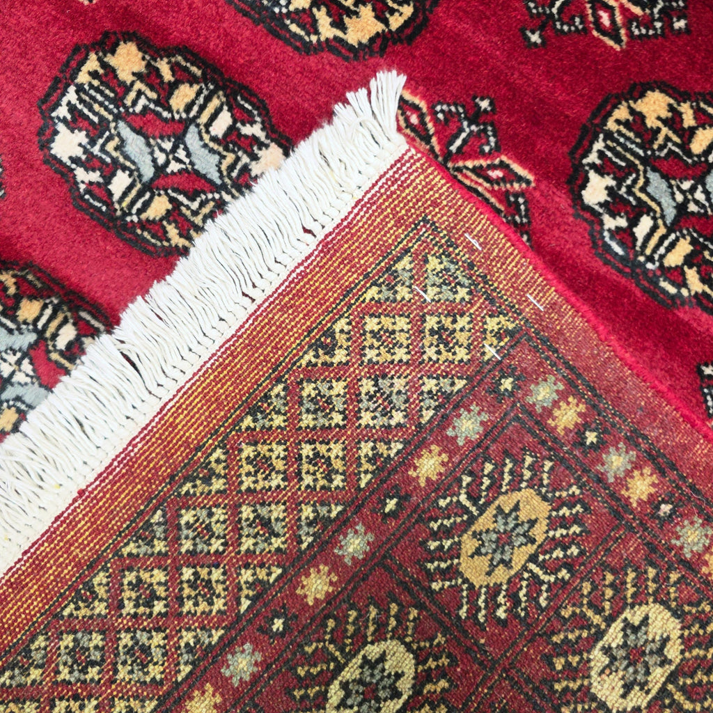 164 x 94 cm Hand Knotted Red Karachi Bokhara – Wool Rug