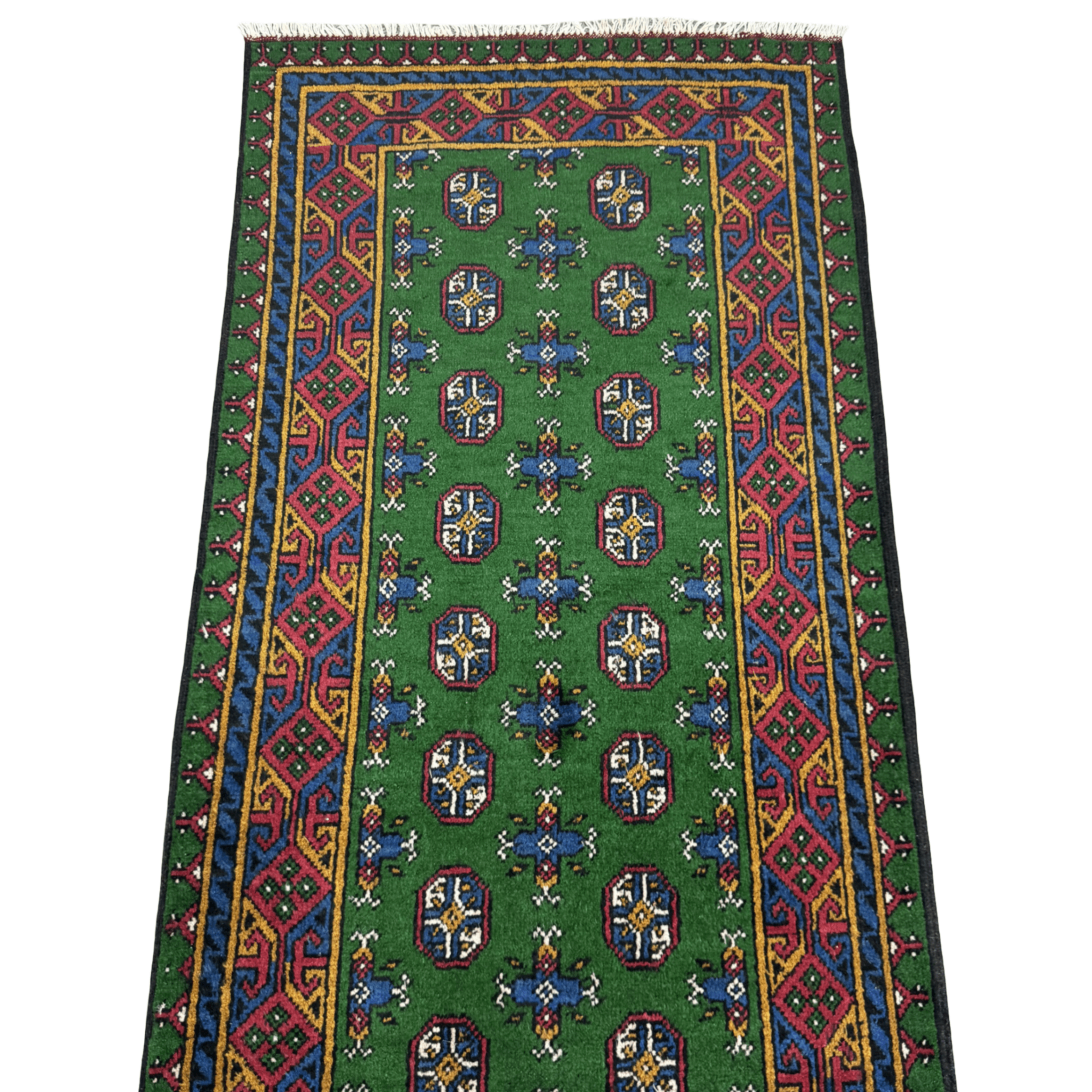 194 x 100 cm Hand-Knotted Afghan Akche Rug