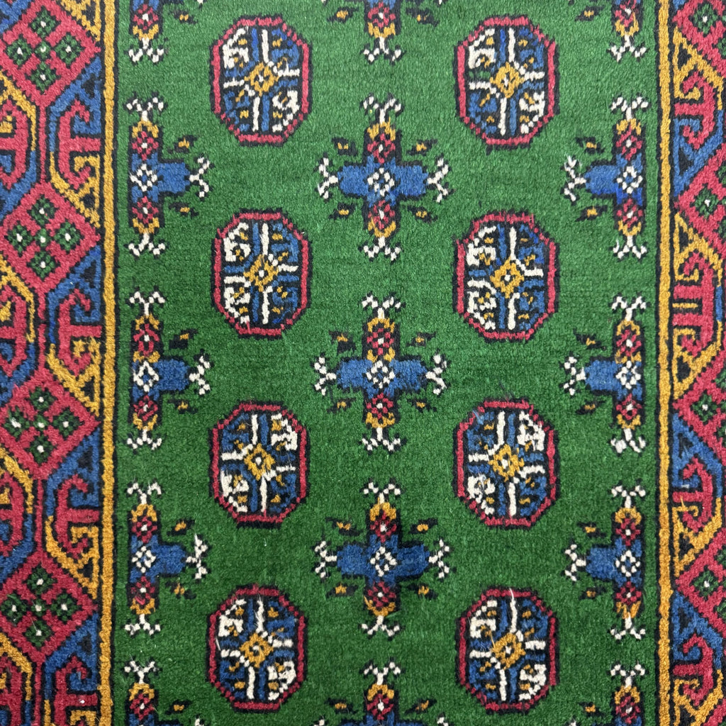 194 x 100 cm Hand-Knotted Afghan Akche Rug