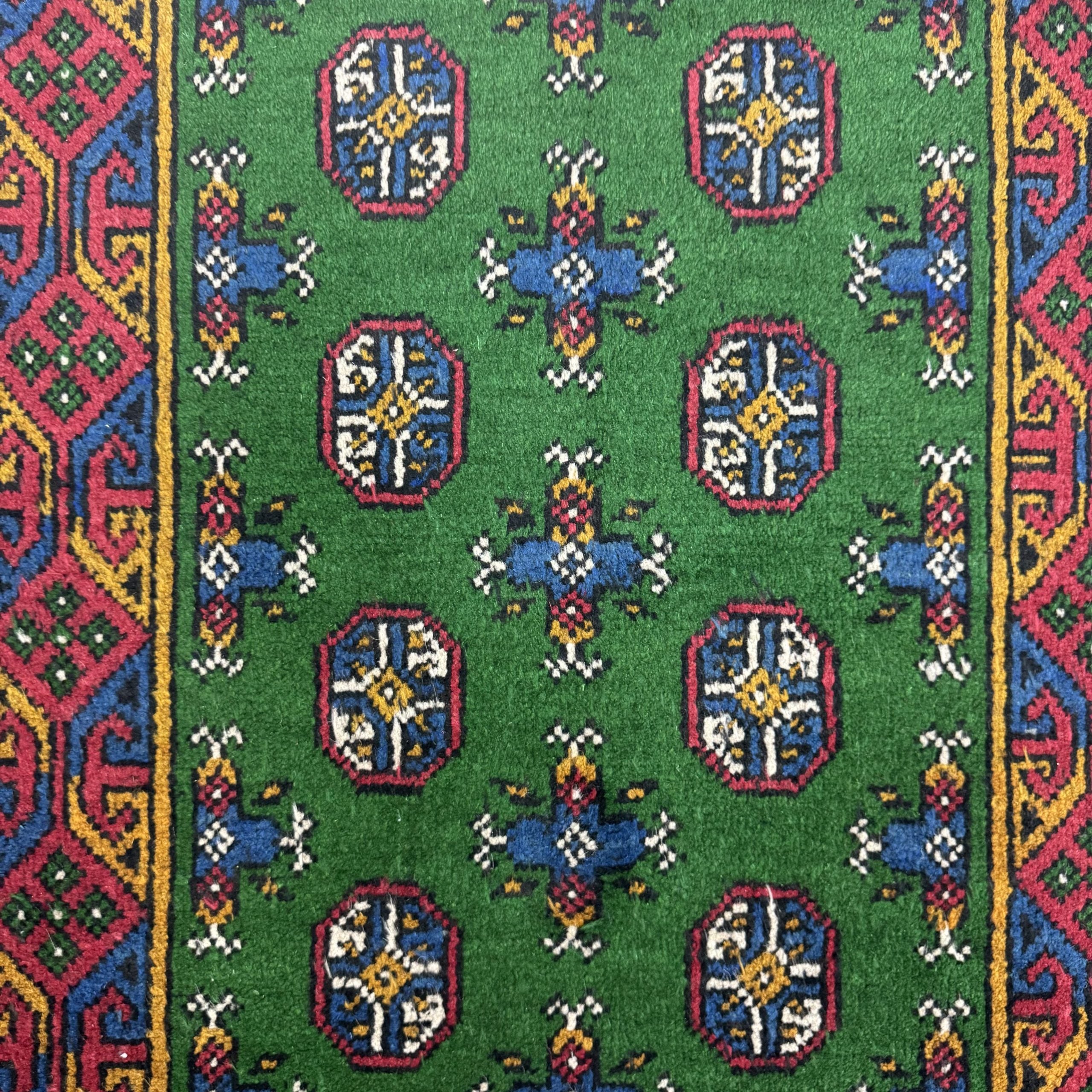 194 x 100 cm Hand-Knotted Afghan Akche Rug