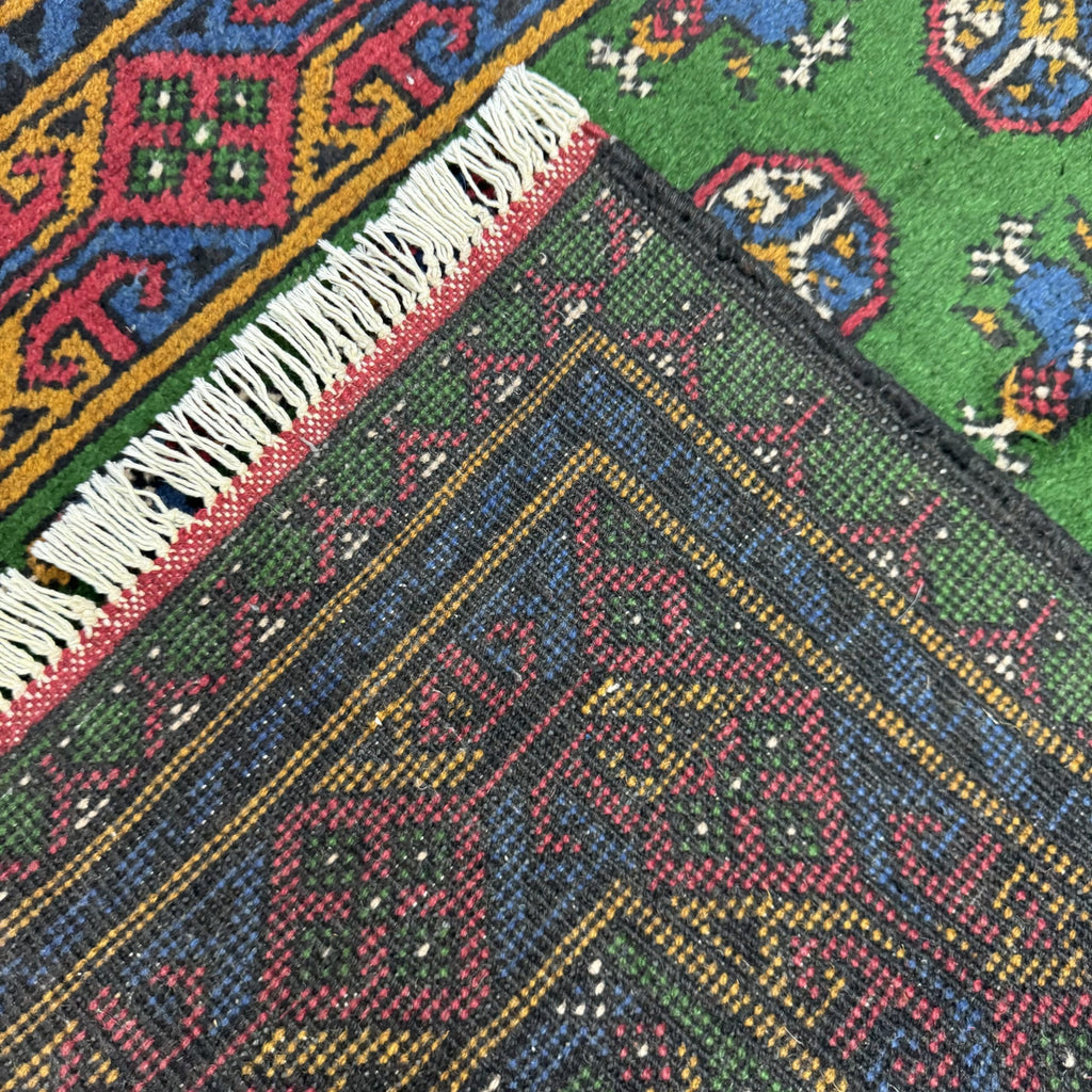 194 x 100 cm Hand-Knotted Afghan Akche Rug