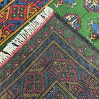 194 x 100 cm Hand-Knotted Afghan Akche Rug
