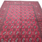 240 x 167 cm Hand-Knotted Afghan Akche Bokhara Rug