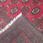 240 x 167 cm Hand-Knotted Afghan Akche Bokhara Rug