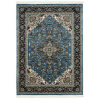 340 x 240 cm Light Blue Persian Heriz 500 Reeds Machine-Made Rug