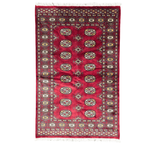 151 x 97 cm Hand Knotted Red Karachi Bokhara – Wool Rug