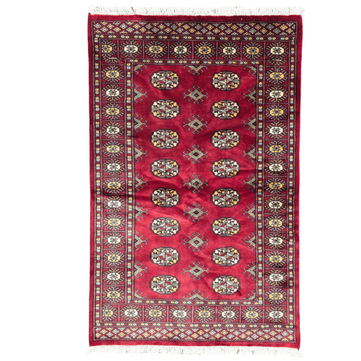 151 x 97 cm Hand Knotted Red Karachi Bokhara – Wool Rug
