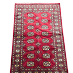 151 x 97 cm Hand Knotted Red Karachi Bokhara – Wool Rug