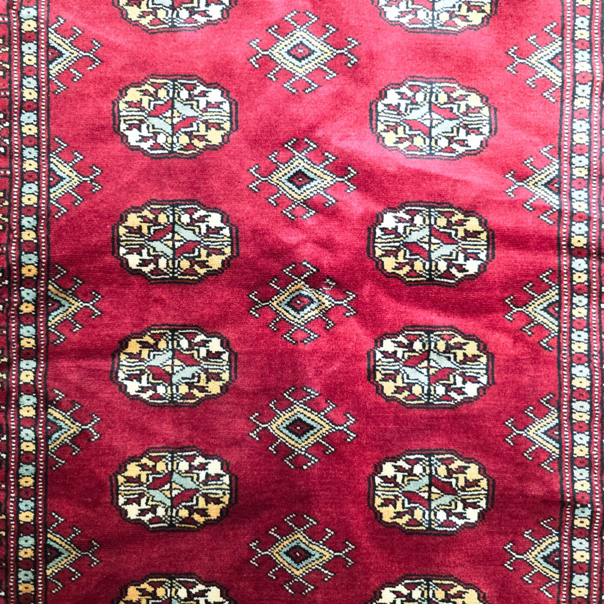 151 x 97 cm Hand Knotted Red Karachi Bokhara – Wool Rug