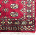151 x 97 cm Hand Knotted Red Karachi Bokhara – Wool Rug