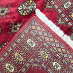 151 x 97 cm Hand Knotted Red Karachi Bokhara – Wool Rug