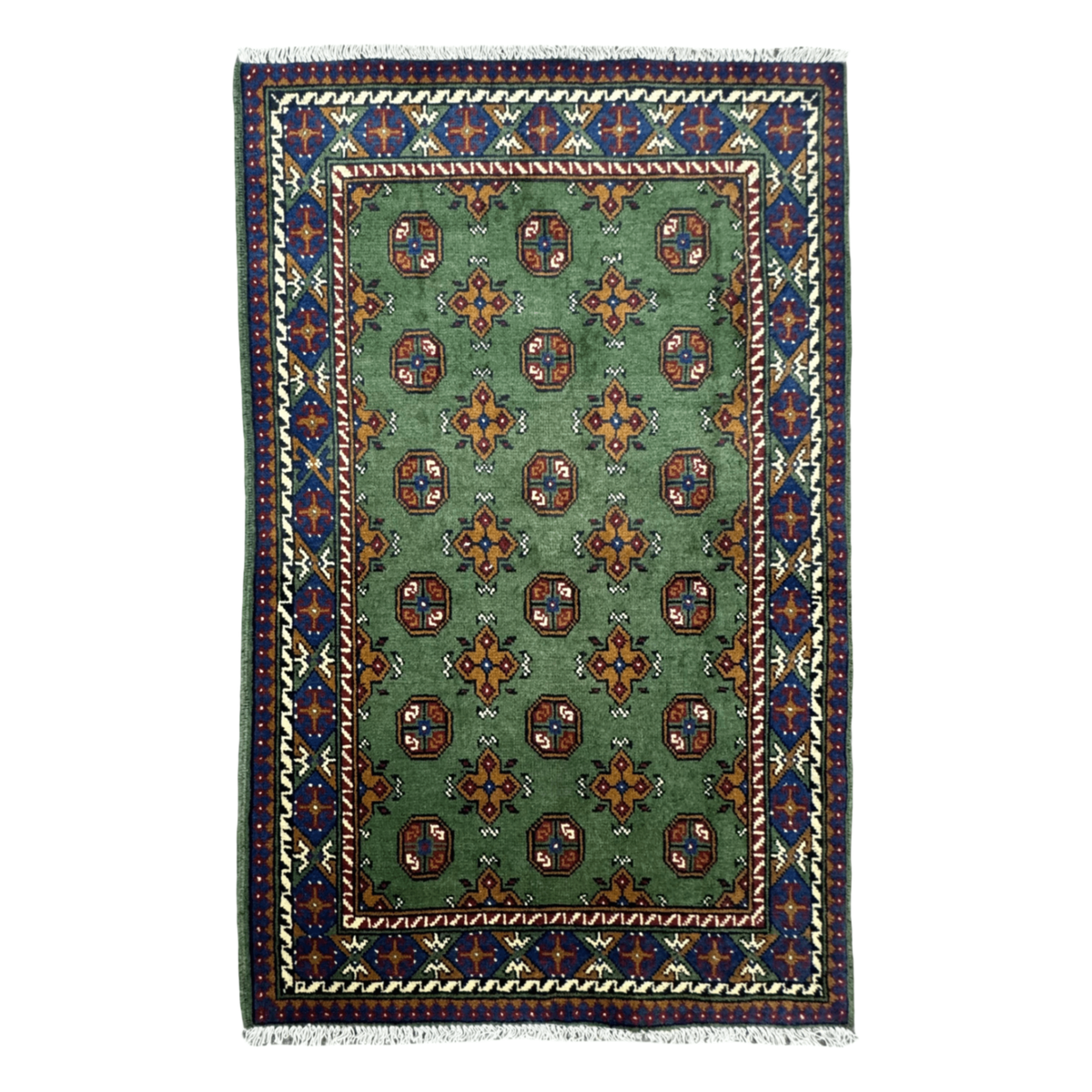 160 x 102 cm Hand-Knotted Color Afghan Akche – Wool Rug