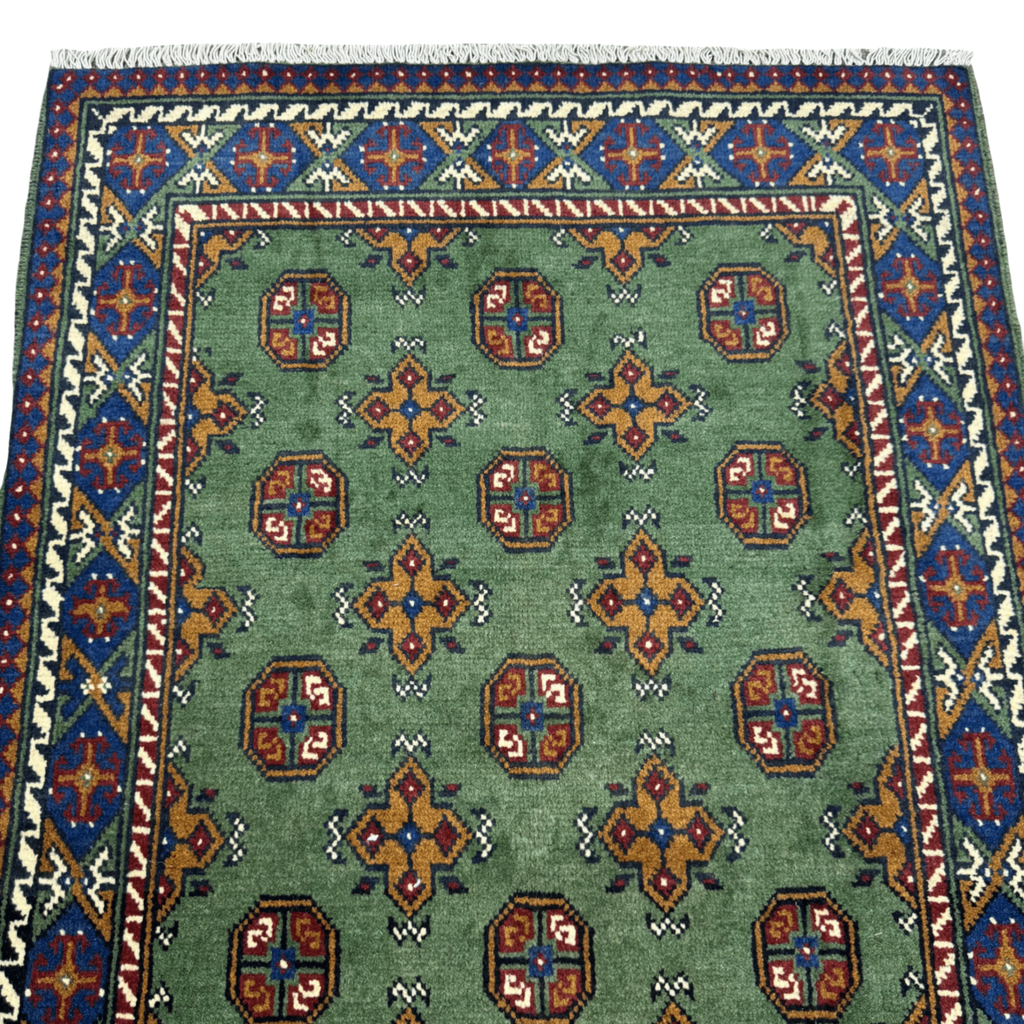 160 x 102 cm Hand-Knotted Color Afghan Akche – Wool Rug