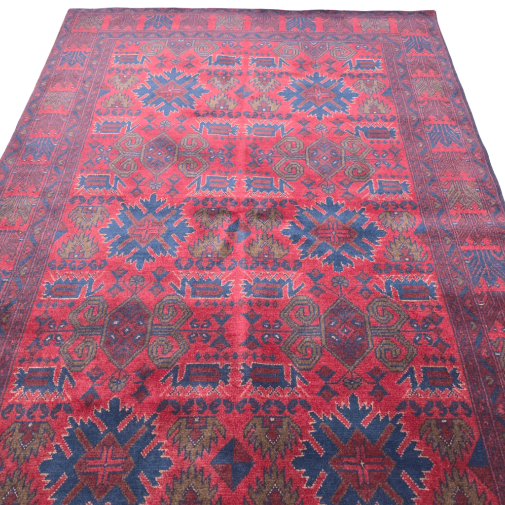 190 x 150 cm Hand-Knotted Afghan Turkmen Rug
