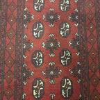 284 x 79 cm Hand-Knotted Red Afghan Akche Runner Rug