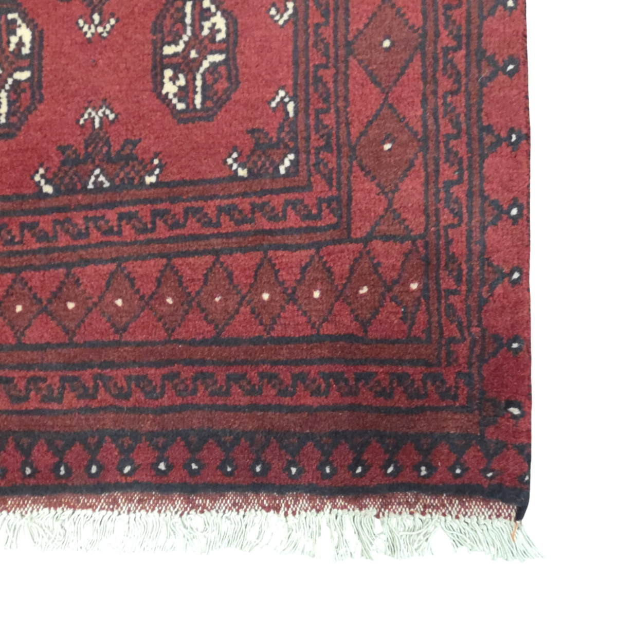 284 x 79 cm Hand-Knotted Red Afghan Akche Runner Rug