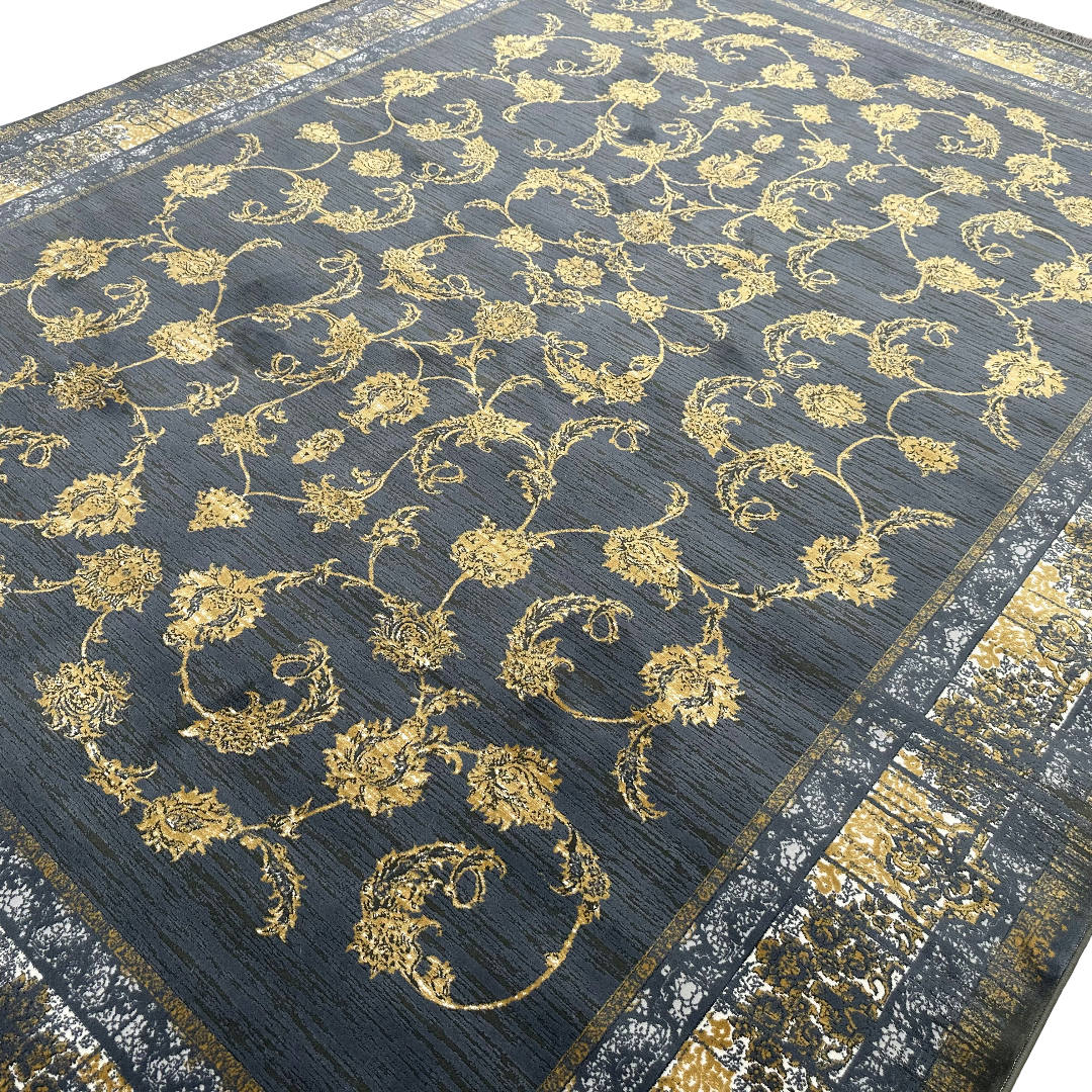 350 x 250 cm Persian Contemporary Grey Machine Made Rug