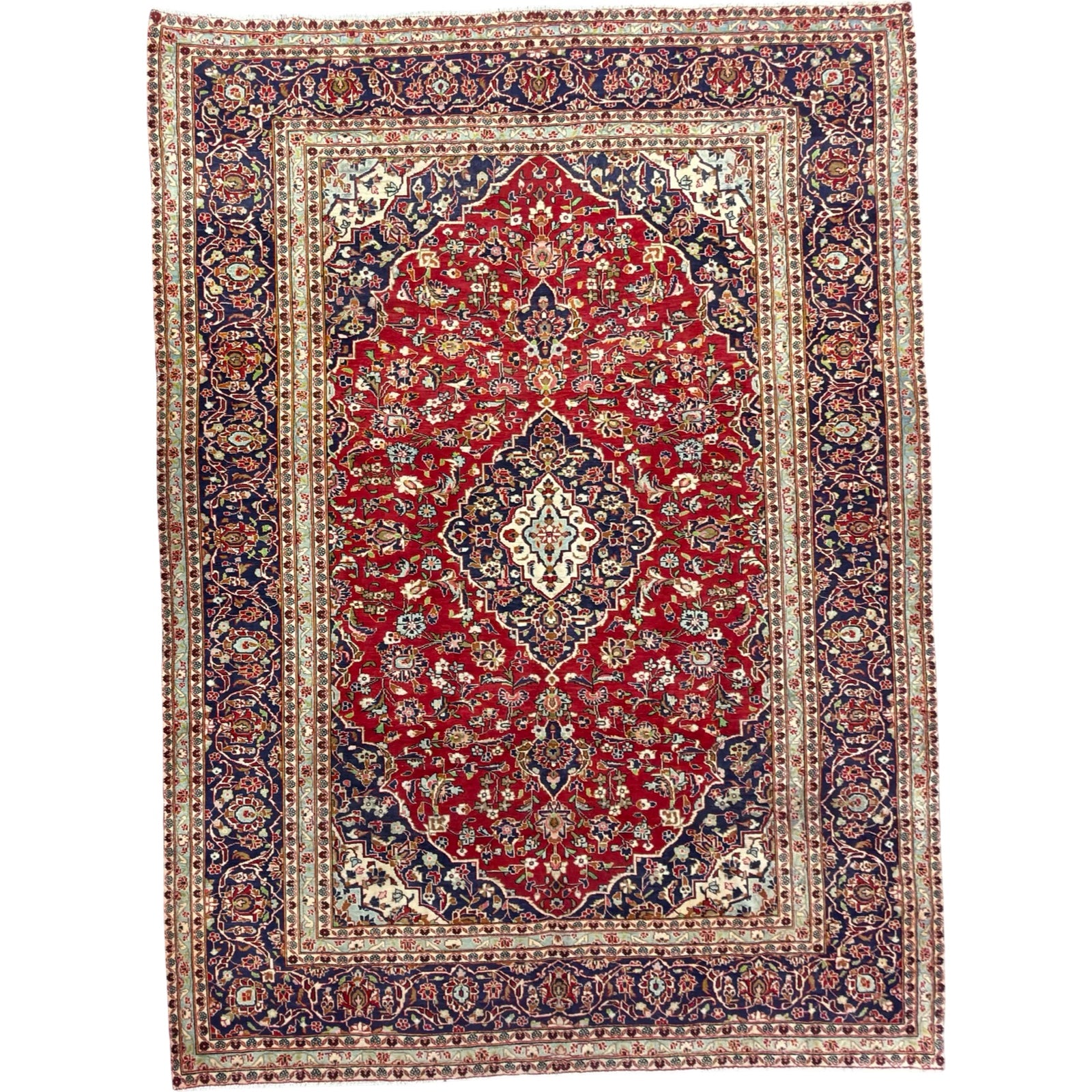 350 x 250 cm Hand-Knotted Persian Kashan Rug