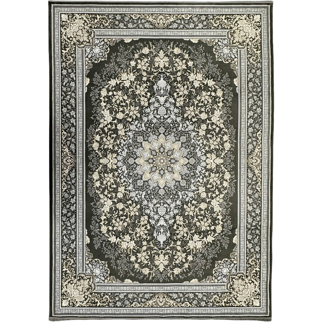 350 x 250 cm Persian Isfahan Gold Grey Machine Made Rug