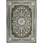 350 x 250 cm Persian Isfahan Gold Grey Machine Made Rug