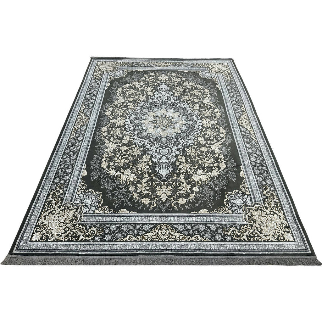 350 x 250 cm Persian Isfahan Gold Grey Machine Made Rug