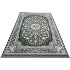 350 x 250 cm Persian Isfahan Gold Grey Machine Made Rug