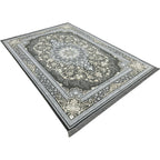 350 x 250 cm Persian Isfahan Gold Grey Machine Made Rug
