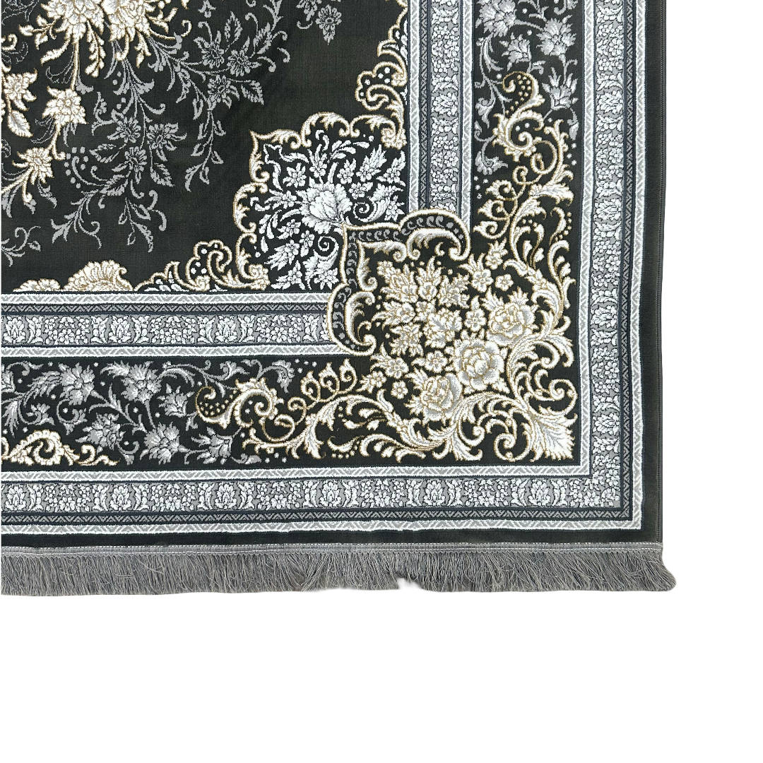 350 x 250 cm Persian Isfahan Gold Grey Machine Made Rug