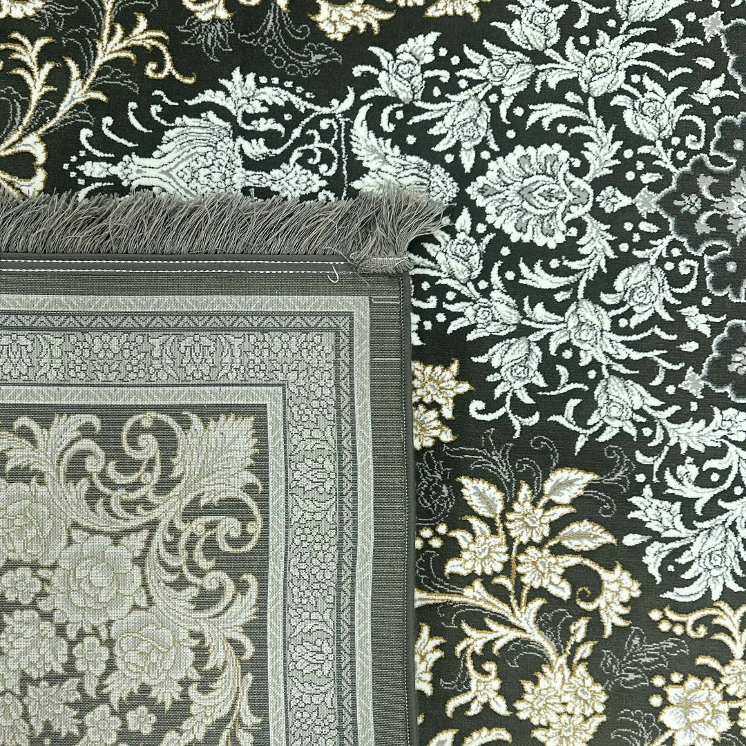 350 x 250 cm Persian Isfahan Gold Grey Machine Made Rug