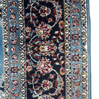 350cm x 250cm Persian Mashad Blue Machine Made Rug