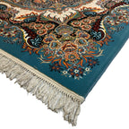 350 x 250 cm Blue Persian Tabriz Floral Rug