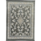 350 x 250cm Grey Floral Persian Machine Made Rug