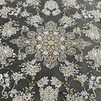 350 x 250cm Grey Floral Persian Machine Made Rug