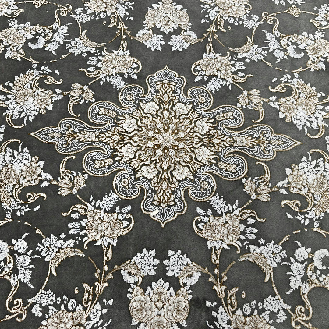 350 x 250cm Grey Floral Persian Machine Made Rug