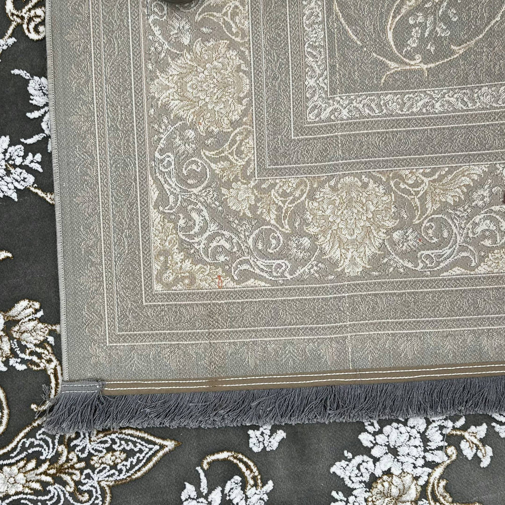 350 x 250cm Grey Floral Persian Machine Made Rug