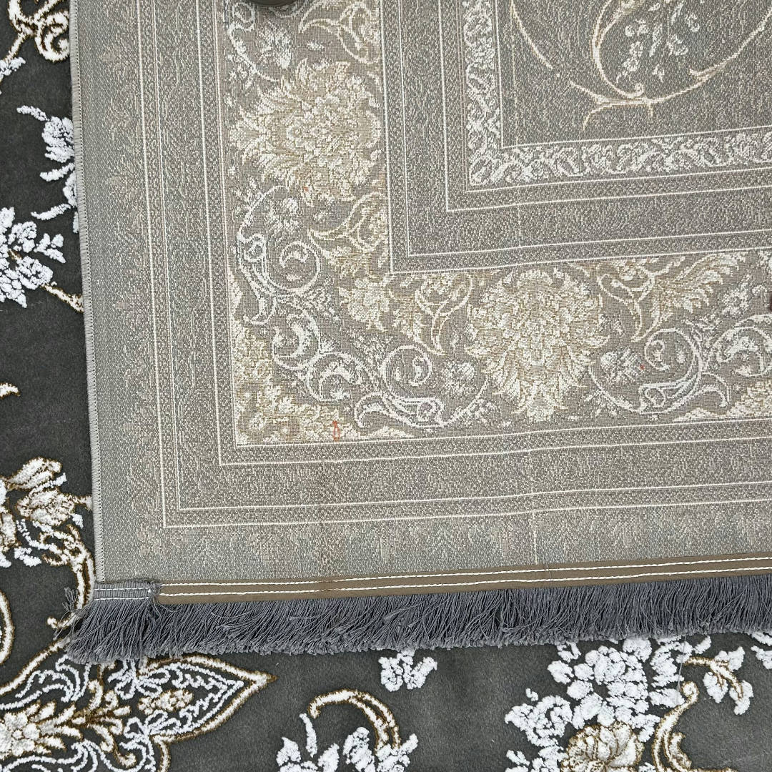 350 x 250cm Grey Floral Persian Machine Made Rug